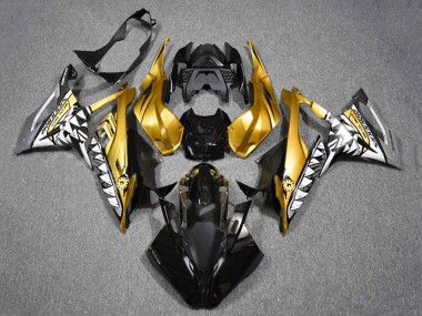 Billigste BMW S1000RR Motorrad Verkleidung 2019-2022 - Gold Schwarz Hai