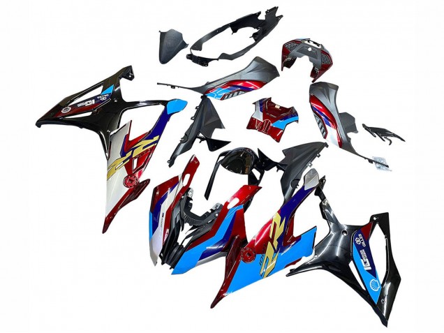 Billigste BMW S1000RR Motorrad Verkleidung 2019-2022 - Weiss Blau Rot Schwarz