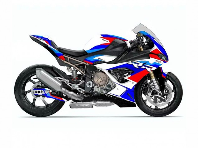 Billigste BMW S1000RR Motorrad Verkleidung 2019-2022 - Weiss Schwarz Blau Rot