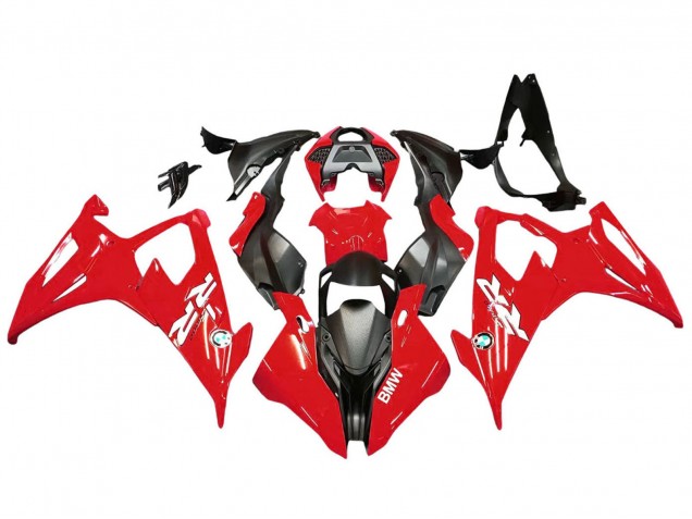 Billigste BMW S1000RR Motorrad Verkleidung Kit 2019-2022 - Rot Schwarz