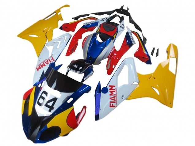 Billigste BMW S1000RR Motorrad Verkleidung 2017-2018 - Gelb Weiss Rot Blau Fiamm 64