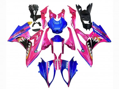 Billigste BMW S1000RR Motorrad Verkleidung 2015-2016 - Rosa Blau Hai