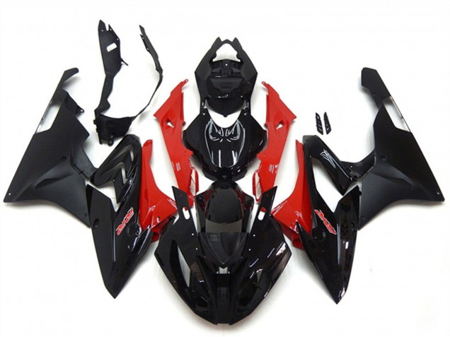 Billigste BMW S1000RR Motorrad Verkleidung 2015-2016 - Rot Glanzendes Schwarz Matt Schwarz