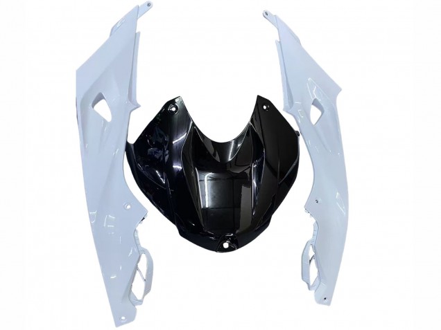 Billigste BMW S1000RR Motorrad Verkleidung 2015-2016 - Weiss Glanzendes Schwarz Fiamm