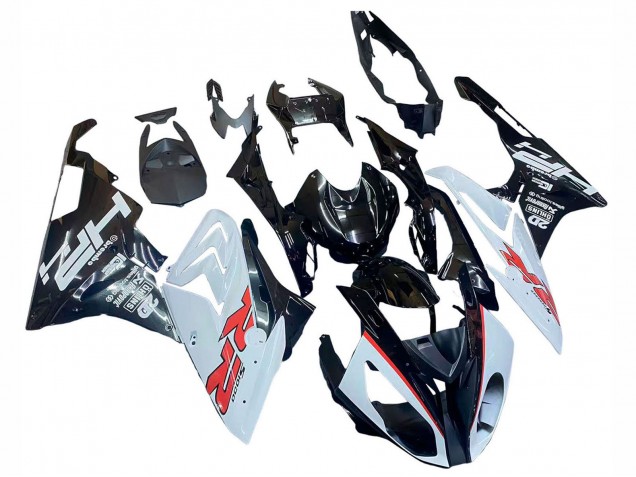 Billigste BMW S1000RR Motorrad Verkleidung 2015-2016 - Weiss Glanzendes Schwarz