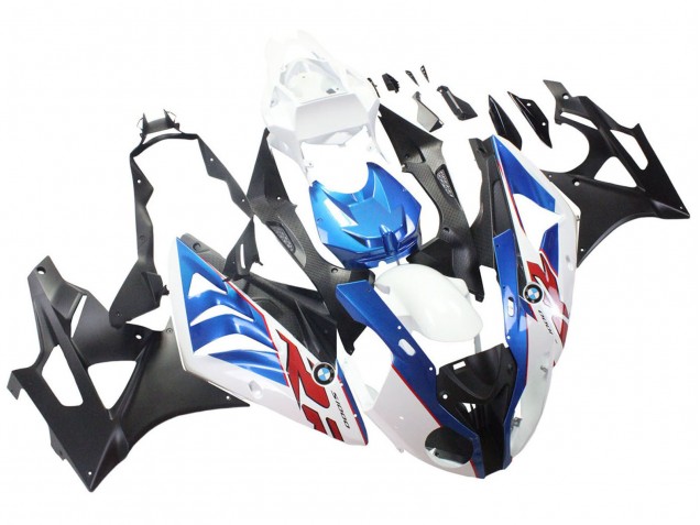 Billigste BMW S1000RR Motorrad Verkleidung 2009-2014 - Weiss Blau Matt Schwarz