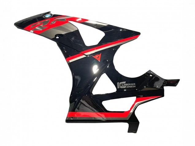 Billigste BMW S1000RR Motorrad Verkleidung 2009-2014 - Rot Glanzendes Schwarz