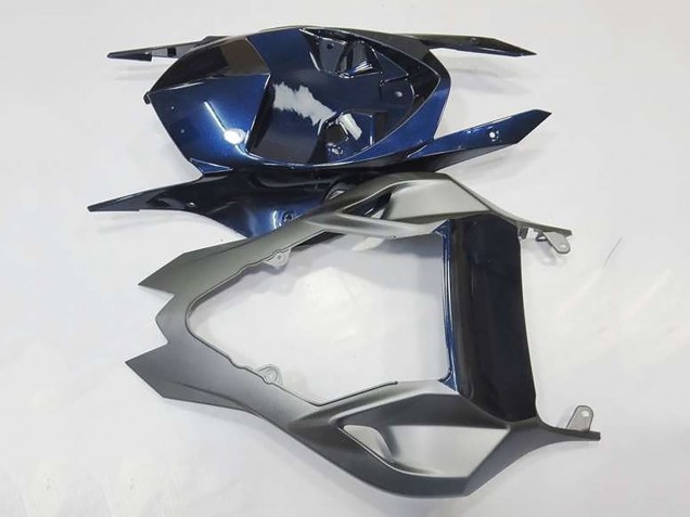 Billigste BMW S1000RR Motorrad Verkleidung 2009-2014 - Silber Blau Glanzendes Schwarz