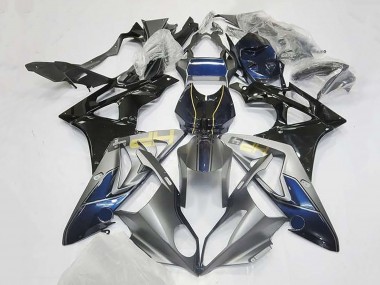 Billigste BMW S1000RR Motorrad Verkleidung 2009-2014 - Silber Blau Glanzendes Schwarz