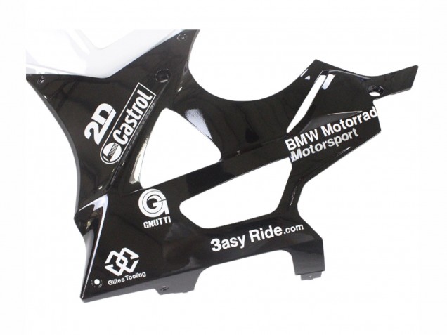Billigste BMW S1000RR Motorrad Verkleidung 2009-2014 - Weiss Blau Glanzendes Schwarz Castrol