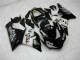 Billigste Kawasaki ZX6R Motorrad Verkleidung 2005-2006 - Glanzendes Schwarz Weiss West