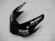 Billigste Kawasaki ZX6R Motorrad Verkleidung 2005-2006 - Glanzendes Schwarz Weiss West