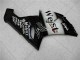 Billigste Kawasaki ZX6R Motorrad Verkleidung 2005-2006 - Glanzendes Schwarz Weiss West