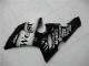 Billigste Kawasaki ZX6R Motorrad Verkleidung 2005-2006 - Glanzendes Schwarz Weiss West