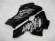 Billigste Kawasaki ZX6R Motorrad Verkleidung 2005-2006 - Glanzendes Schwarz Weiss West