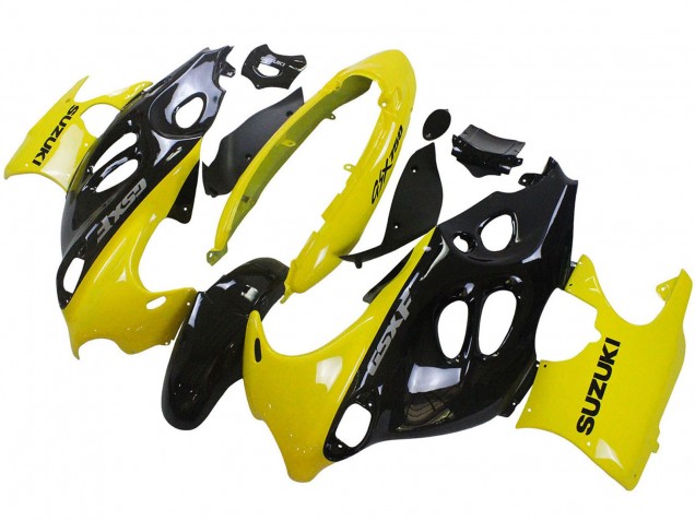 Billigste Suzuki GSX600F/GSX750F Motorrad Verkleidung 2004-2006 - Glanzendes Schwarz Gelb