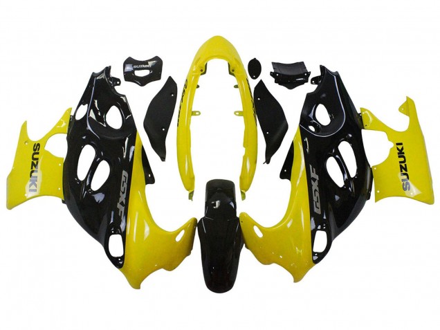 Billigste Suzuki GSX600F/GSX750F Motorrad Verkleidung 2004-2006 - Glanzendes Schwarz Gelb