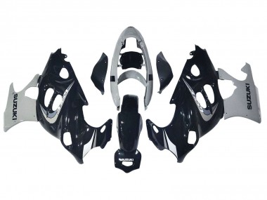 Billigste Suzuki GSX600F/GSX750F Motorrad Verkleidung 2004-2006 - Glanzendes Schwarz Grau