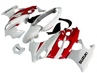 Billigste Suzuki GSX600F/GSX750F Motorrad Verkleidung 2004-2006 - Weiss Rot