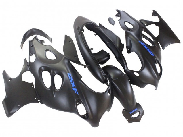 Billigste Suzuki GSX600F/GSX750F Motorrad Verkleidung 2004-2006 - Matt Schwarz mit Blau Logo