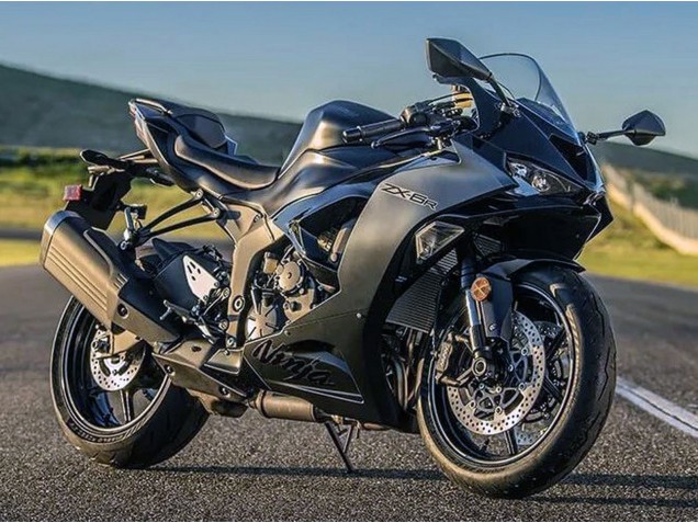 Billigste Kawasaki ZX6R Motorrad Verkleidung 2023-2025 - Matt Schwarz