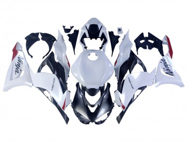 Billigste Kawasaki ZX6R Motorrad Verkleidung 2023-2025 - Perl Weiss Schwarz Rot
