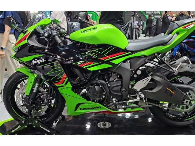 Billigste Kawasaki ZX6R Motorrad Verkleidung 2023-2025 - Grun Schwarz