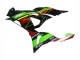 Billigste Kawasaki ZX6R Motorrad Verkleidung 2023-2025 - Grun Schwarz Rot Gelb Dunlop