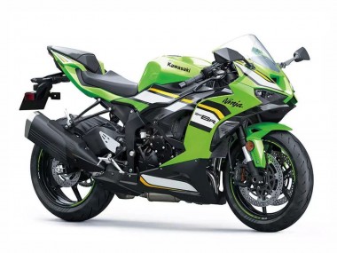 Billigste Kawasaki ZX6R Motorrad Verkleidung 2023-2025 - Grun Weiss Schwarz Ninja