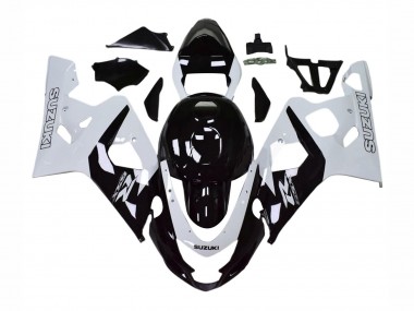 Billigste Suzuki GSXR 600 / GSXR 750 Motorrad Verkleidung 2004-2005 - Weiss Schwarz