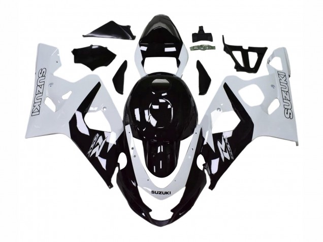 Billigste Suzuki GSXR 600 / GSXR 750 Motorrad Verkleidung 2004-2005 - Weiss Schwarz