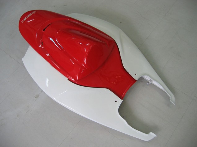 Billigste Suzuki GSXR 600 / GSXR 750 Motorrad Verkleidung 2006-2007 - Weiss Rot Glanzendes Schwarz