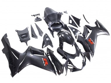 Billigste Suzuki GSXR 600 / GSXR 750 Motorrad Verkleidung 2011-2024 - Schwarzes Carbonfaser Rot