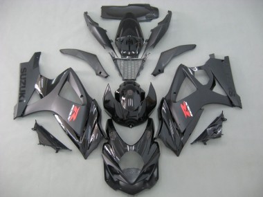 Billigste Suzuki GSXR 1000 Motorrad Verkleidung 2007-2008 - Matt Schwarz Glanzendes Schwarz