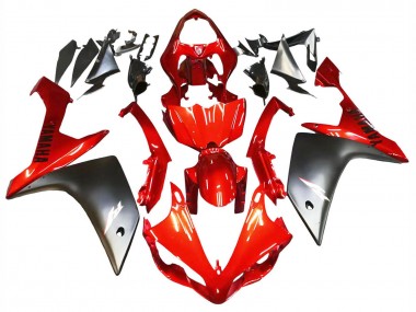 Billigste Yamaha YZF 1000 R1 Motorrad Verkleidung 2007-2008 - Rot Matt Schwarz
