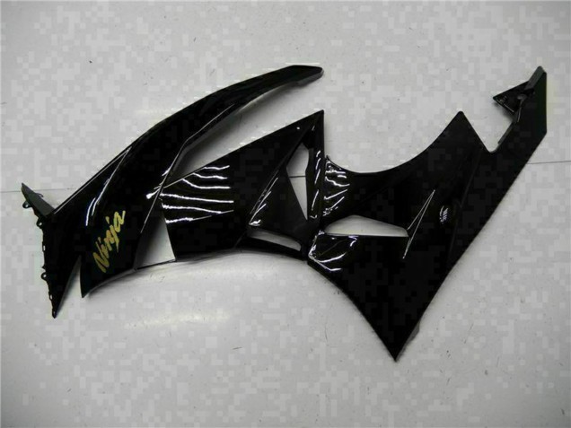 Billigste Kawasaki ZX6R Motorrad Verkleidung 2009-2012 - Glanzendes Schwarz Gold Ninja