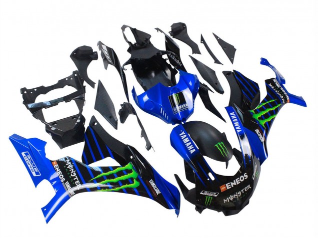 Billigste Yamaha YZF 1000 R1 Motorrad Verkleidung 2015-2019 - Blau Matt Schwarz Grun Monster ENEOS