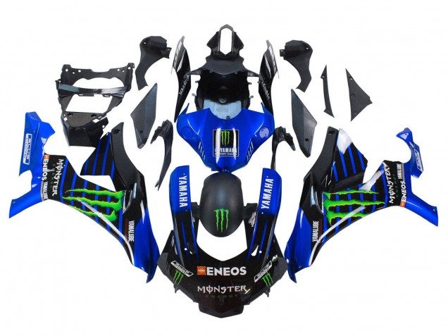 Billigste Yamaha YZF 1000 R1 Motorrad Verkleidung 2015-2019 - Blau Matt Schwarz Grun Monster ENEOS