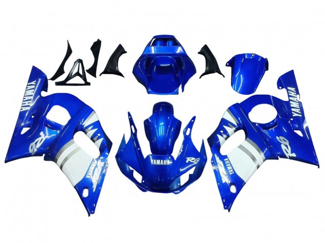 Billigste Yamaha YZF 600 R6 Motorrad Verkleidung 1998-2002 - Blau Weiss