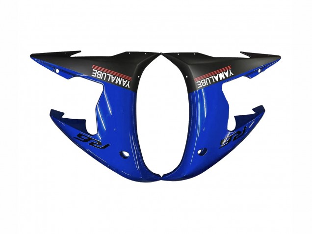 Billigste Yamaha YZF R6S Motorrad Verkleidung 2006-2009 - Blau Weiss Glanzendes Schwarz Yamalube