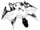 Billigste Yamaha YZF R6S Motorrad Verkleidung 2006-2009 - Weiss Glanzendes Schwarz