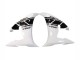 Billigste Yamaha YZF R6S Motorrad Verkleidung 2006-2009 - Weiss Glanzendes Schwarz