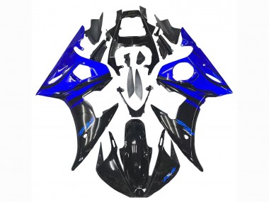 Billigste Yamaha YZF R6 Motorrad Verkleidung 2003-2004 - Blau Glanzendes Schwarz