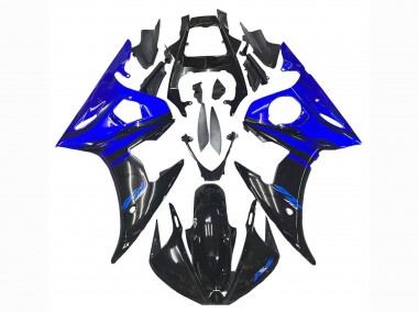 Billigste Yamaha YZF R6S Motorrad Verkleidung 2006-2009 - Blau Glanzendes Schwarz