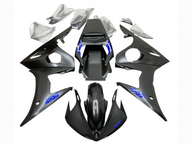 Billigste Yamaha YZF R6S Motorrad Verkleidung 2006-2009 - Matt Schwarz Blau