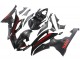 Billigste Yamaha YZF 600 R6 Motorrad Verkleidung 2008-2016 - Glanzendes Schwarz Matt Schwarz Rot Streifen
