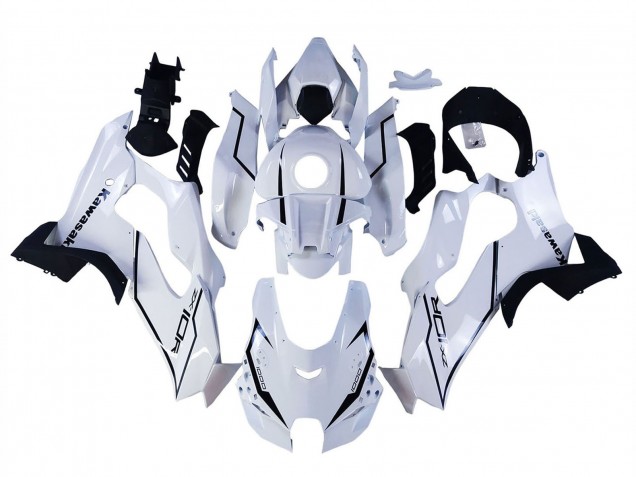 Billigste Kawasaki ZX10R Motorrad Verkleidung 2021-2025 - Weiss Schwarz