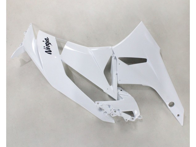Billigste Kawasaki ZX6R Motorrad Verkleidung 2009-2012 - Weiss Schwarz Ninja