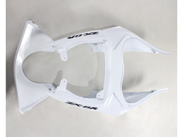 Billigste Kawasaki ZX6R Motorrad Verkleidung 2009-2012 - Weiss Schwarz Ninja