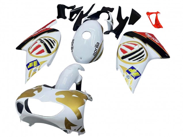 Billigste Aprilia RS125 Motorrad Verkleidung 2000-2005 - Weiss Gelb Rot
